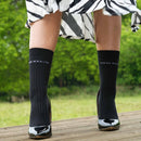 Recycled Ribbed Women's Socks - Black