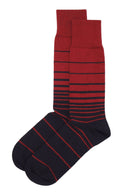 Retro Stripe Men's Socks - Burgundy