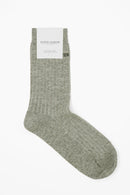 Recycled Ribbed Women's Socks - Grey