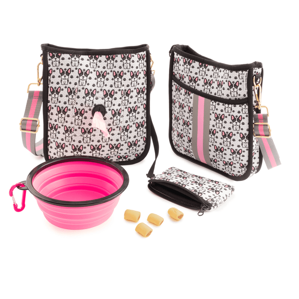 🐾 Chic "Oh la la" French Bulldog Messenger Bag Set 🎒