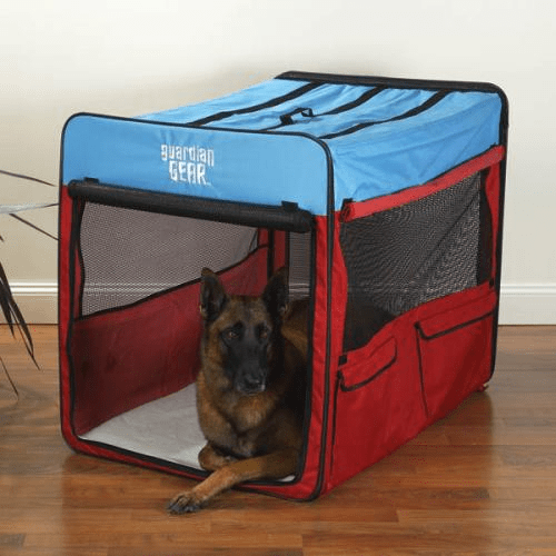 🐾 Guardian Gear Collapsible Pink & Green Pet Crate 🐶