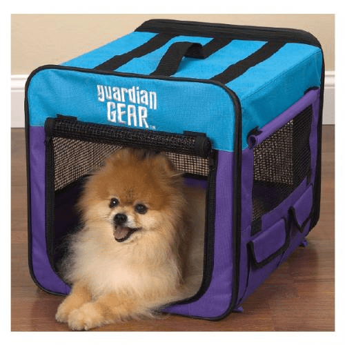 🐾 Guardian Gear Collapsible Pink & Green Pet Crate 🐶