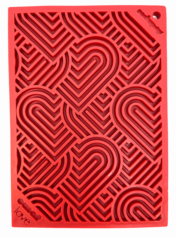 🐾 Heart-Inspired "Love" eMat Enrichment Lick Mat 🐶