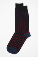 Pin Stripe Men's Socks - Black