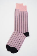 Pin Stripe Men's Socks - Pink
