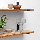 Rustic Thin Inverted Metal Bracket Shelf | 22cm Depth