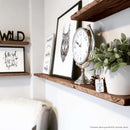 Rustic Thin Floating Shelf | 15cm Depth