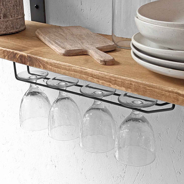Metal Wine Glass Rack | Black