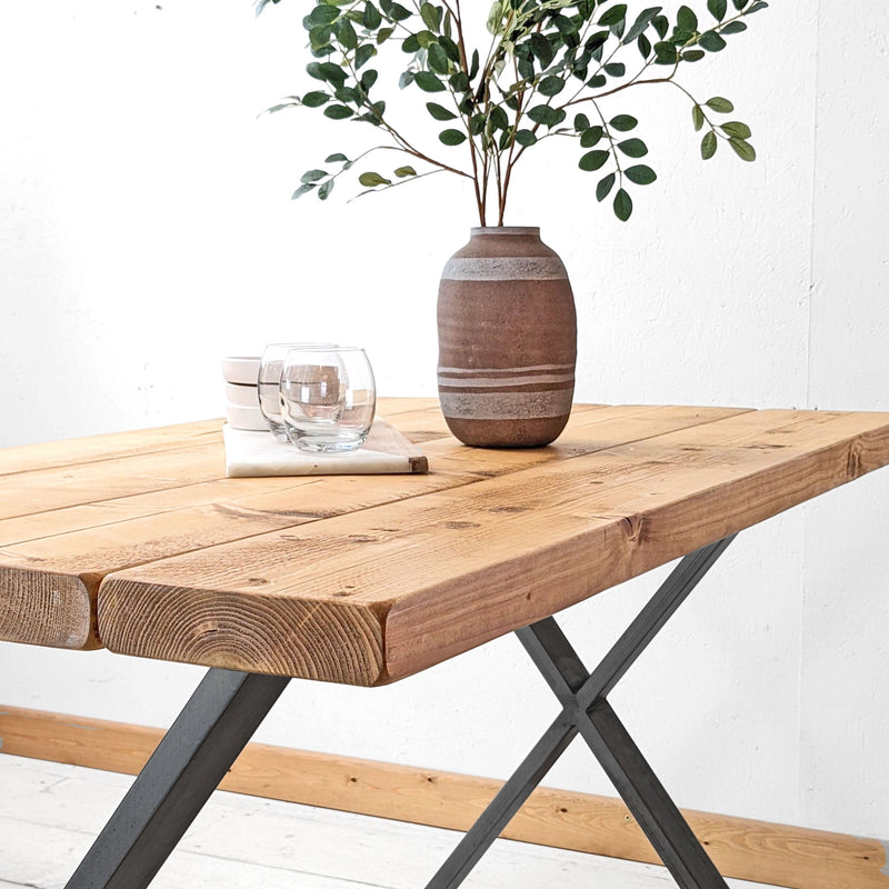 Rustic Kitchen Table | X-Frame