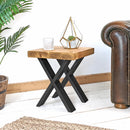 Rustic Side Table | X-Frame