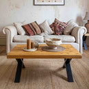 Rustic Coffee Table | X Frame
