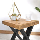 Rustic Side Table | X-Frame
