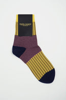 Oxford Stripe Women's Socks - Yellow