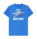 Bright Blue Barmy Army Great Catch Slogan Tee - Men's