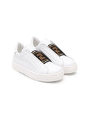Fendi Kids elasticated logo strap sneakers white - Maison De Fashion 