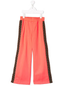 FENDI KIDS logo track pants fluo pink - Maison De Fashion 