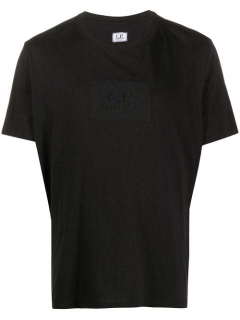 C.P. COMPANY embroidered logo t-shirt black - Maison De Fashion 