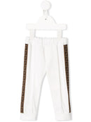 FENDI KIDS baby tape logo sweat pants white - Maison De Fashion 