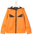 FENDI KIDS eyes reversible hoodie orange - Maison De Fashion 