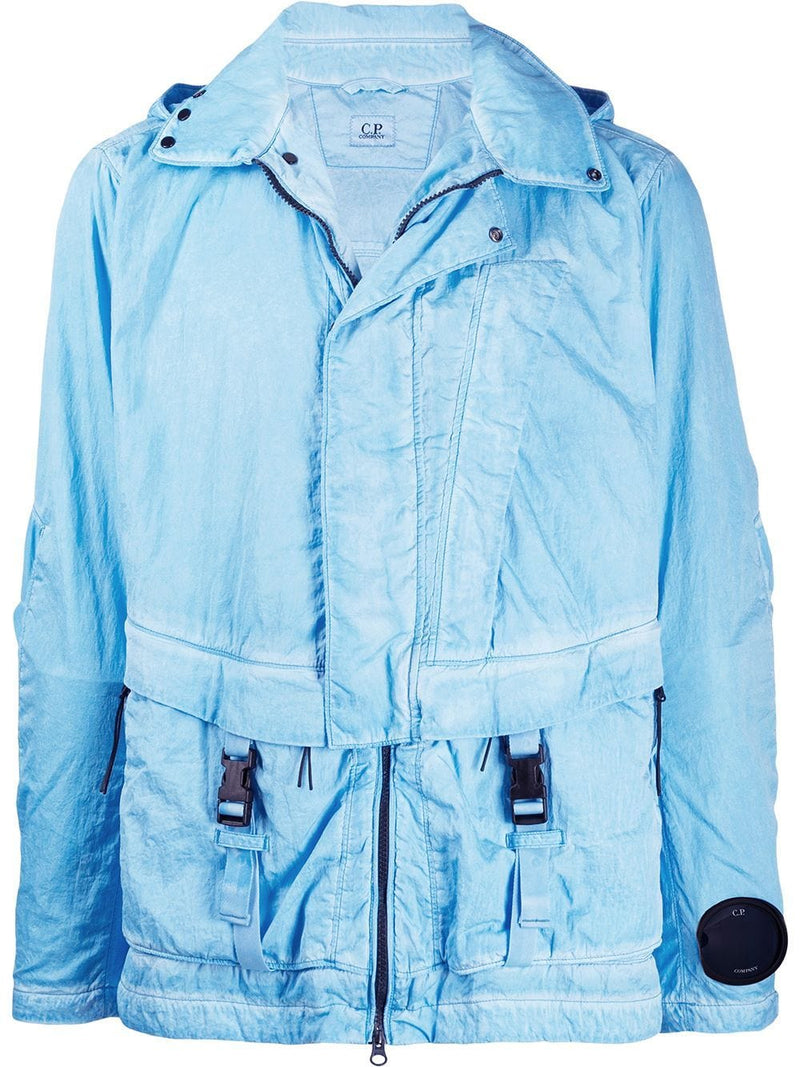 C.P. COMPANY lightweight hooded jacket blue - Maison De Fashion 