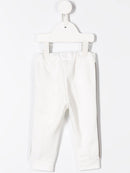 FENDI KIDS baby tape logo sweat pants white - Maison De Fashion 