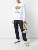 CASABLANCA tennis club logo sweatshirt white - Maison De Fashion 
