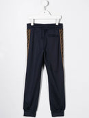FENDI KIDS logo tape joggers Royal Blue - Maison De Fashion 