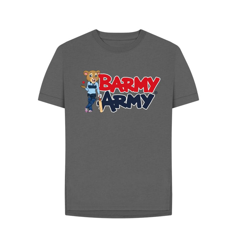 Slate Grey Barmy Army Mascot Pose Tee - Ladies