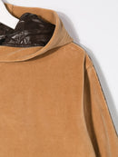 FENDI KIDS side stripe hoodie brown - Maison De Fashion 
