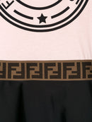 FENDI KIDS logo T-shirt dress pink - Maison De Fashion 