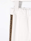 FENDI KIDS baby tape logo sweat pants white - Maison De Fashion 