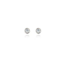 Cachet Hatsu 0.7cm Pierced Earrings - Platinum