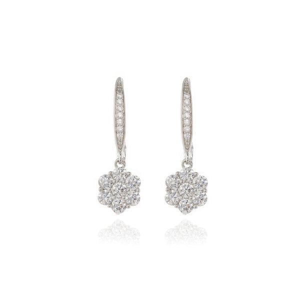 Cachet Abby 2.5cm Pierced Earrings - Platinum