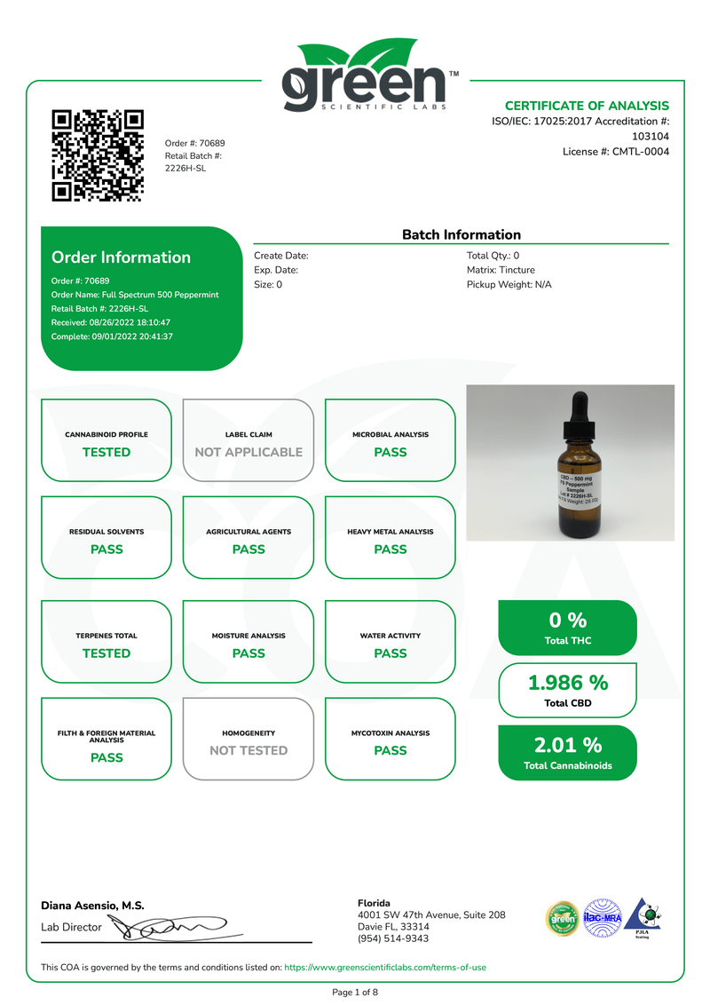 Green Lobster CBD 500mg Oil