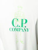 C.P. COMPANY exposed-stitch logo t-shirt green - Maison De Fashion 