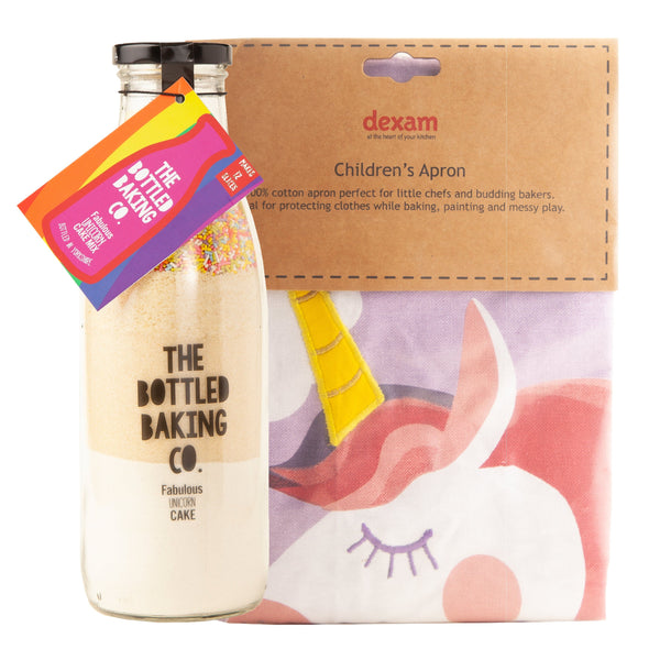 Fabulous Unicorn Cake Mix with Unicorn Apron - Bottled Baking Co