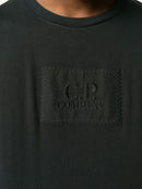 C.P. COMPANY embroidered logo t-shirt black - Maison De Fashion 