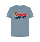 Stone Blue Barmy Army Mascot Ton Up Tee - Ladies