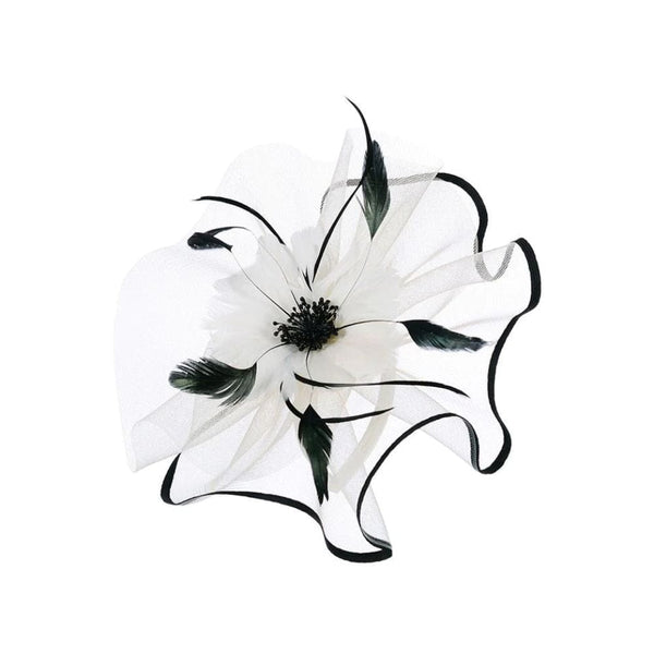 Ruby Rocks DAISYLEE Fascinator - Beige & Black