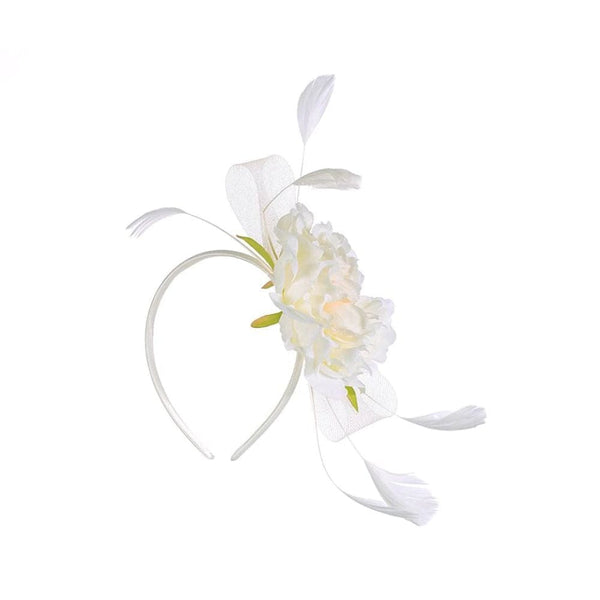 Ruby Rocks LILLIA Fascinator - White