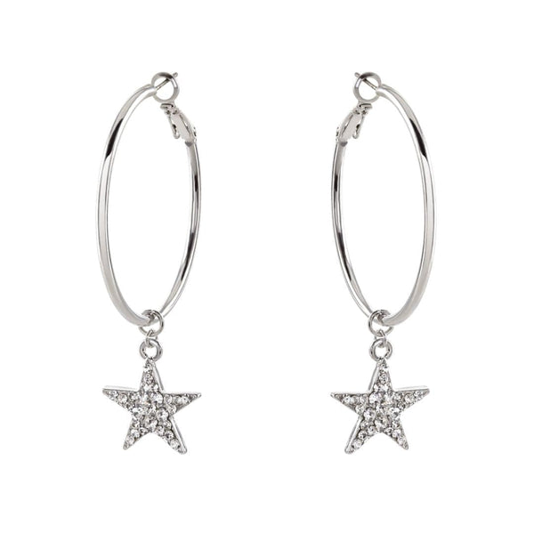 loveRocks Hoop With Crystal Star Charm