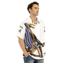 All-Over Print Men's Hawaiian Shirt With Button Closure