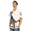 All-Over Print Men's Hawaiian Shirt With Button Closure