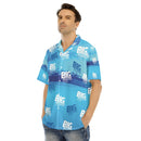 All-Over Print Men's Hawaiian Shirt With Button Closure