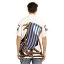 All-Over Print Men's Hawaiian Shirt With Button Closure