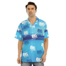 All-Over Print Men's Hawaiian Shirt With Button Closure