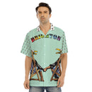 All-Over Print Men's Hawaiian Shirt With Button Closure