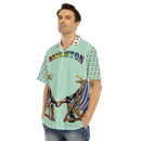 All-Over Print Men's Hawaiian Shirt With Button Closure
