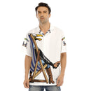 All-Over Print Men's Hawaiian Shirt With Button Closure
