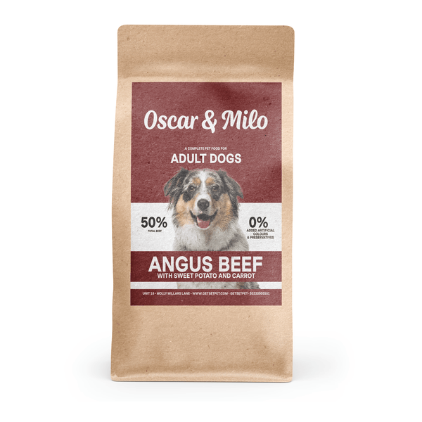 Oscar & Milo Grain Free Adult Dog Food Angus Beef with Sweet Potato and Carrot